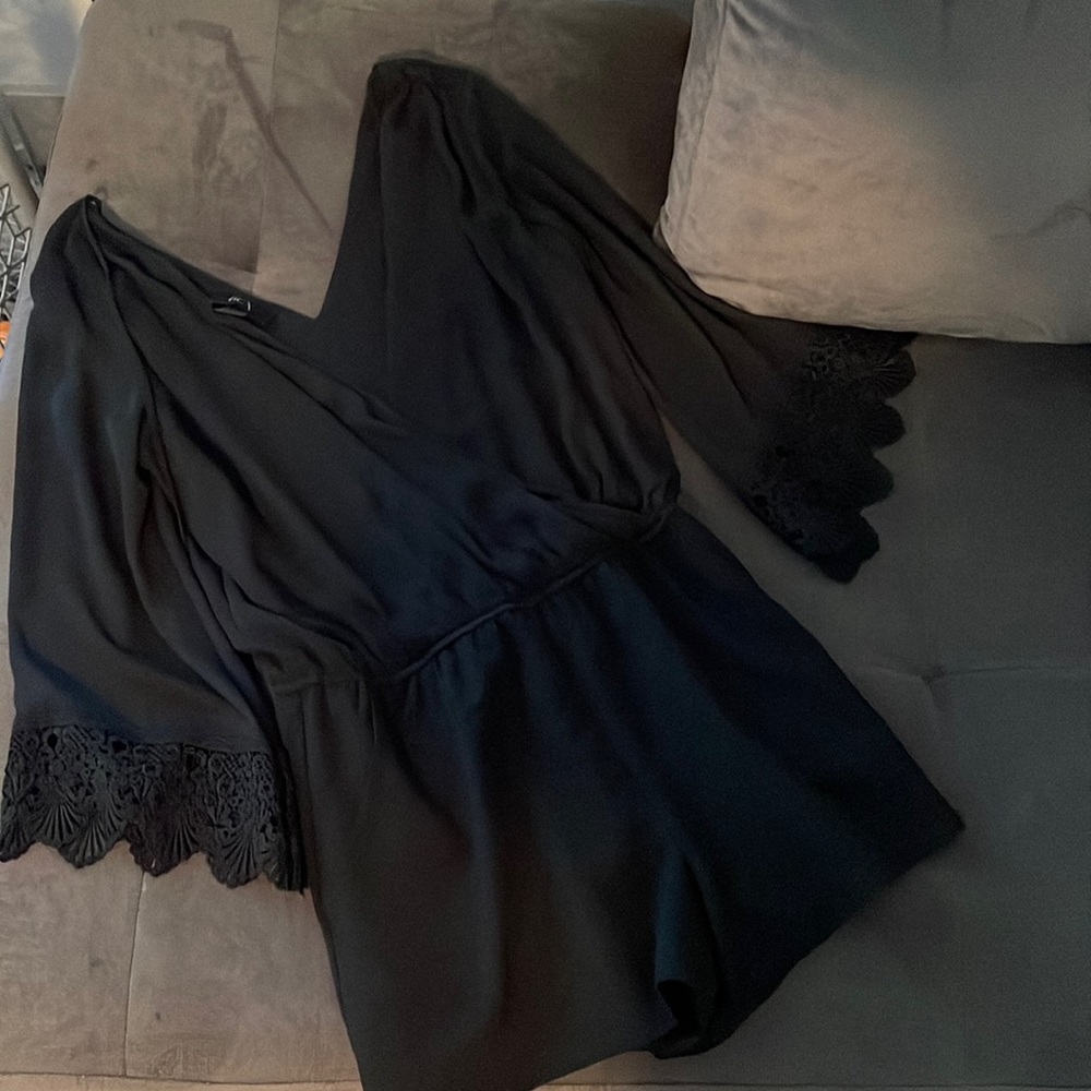 BCX Black Romper with Sleeves